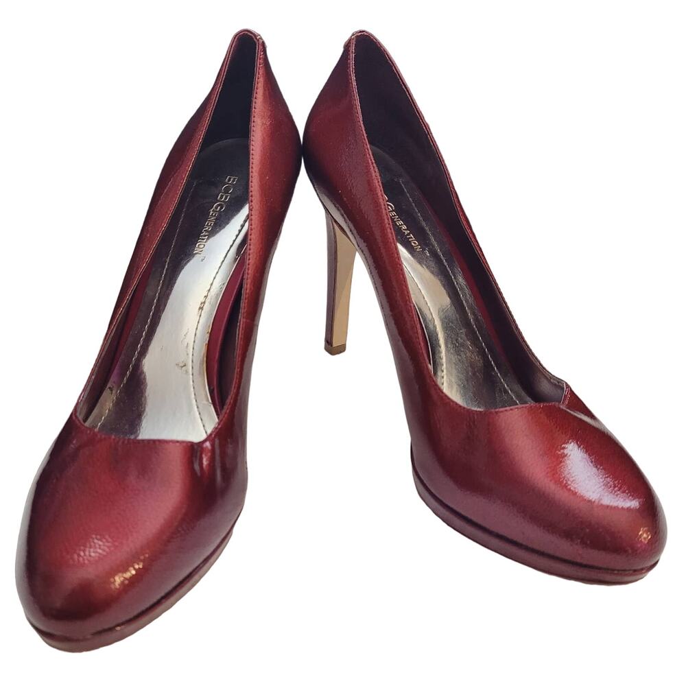 BCBGeneration Patent Leather Burgundy Stilettos, Sz. Approx 9